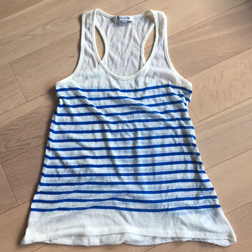 Forever 21 striped racerback tank